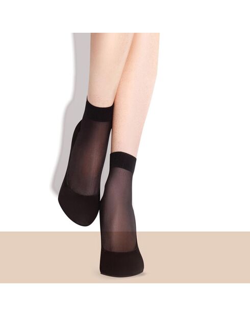 Chaussettes Maja transparentes 15 deniers noires