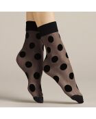 Chaussettes Virginia à motifs 20 deniers noires