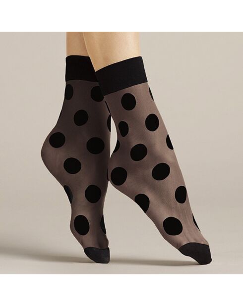 Chaussettes Virginia à motifs 20 deniers noires