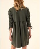 Robe Billy kaki rayure dorée