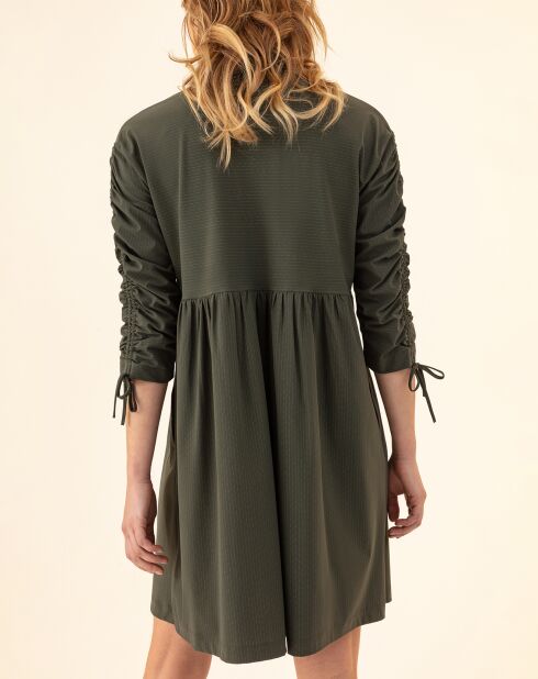 Robe Billy kaki rayure dorée