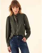 Chemise Gyptis kaki rayure dorée