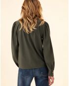 Chemise Gyptis kaki rayure dorée