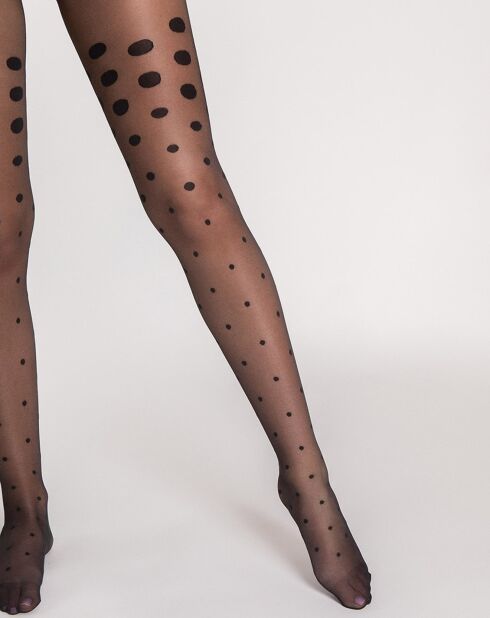 Collants Natalie à motifs 15 deniers noirs