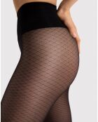 Collants Sierra modelants à motifs 20 deniers noirs