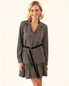 Robe avec Ceinture Vicky tweed