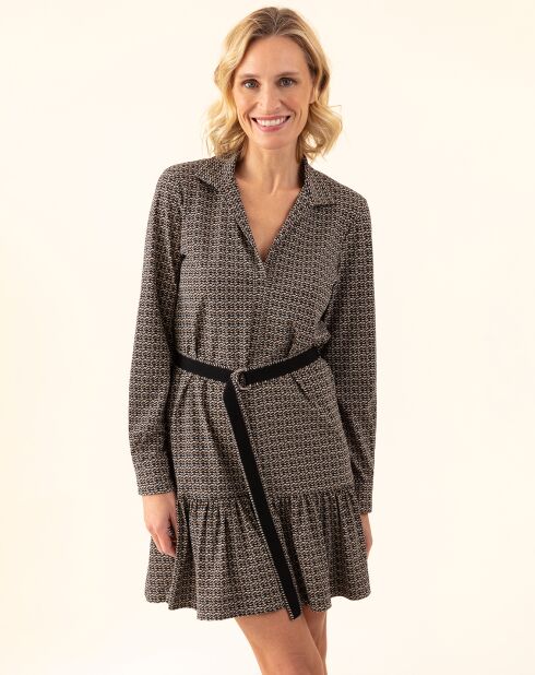 Robe avec Ceinture Vicky tweed