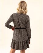 Robe avec Ceinture Vicky tweed