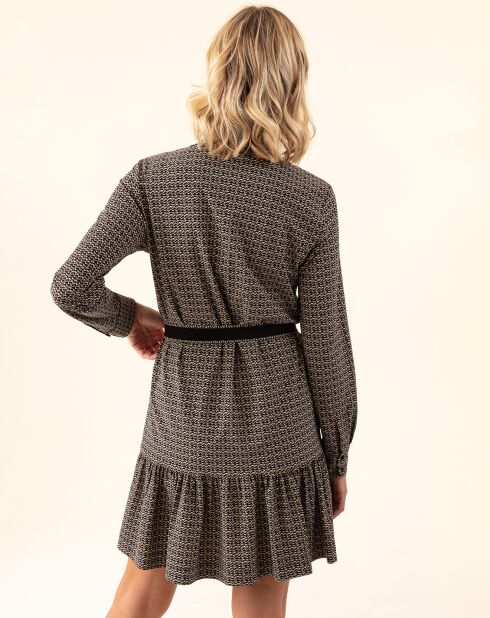 Robe avec Ceinture Vicky tweed