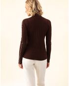 Pull en Laine mélangée Kris chocolat