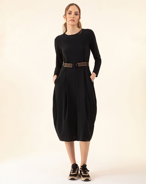 Robe avec Ceinture Ondine noire