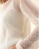 Pull en Mohair & Laine mélangés Meryl écru