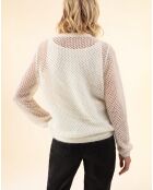 Pull en Mohair & Laine mélangés Meryl écru