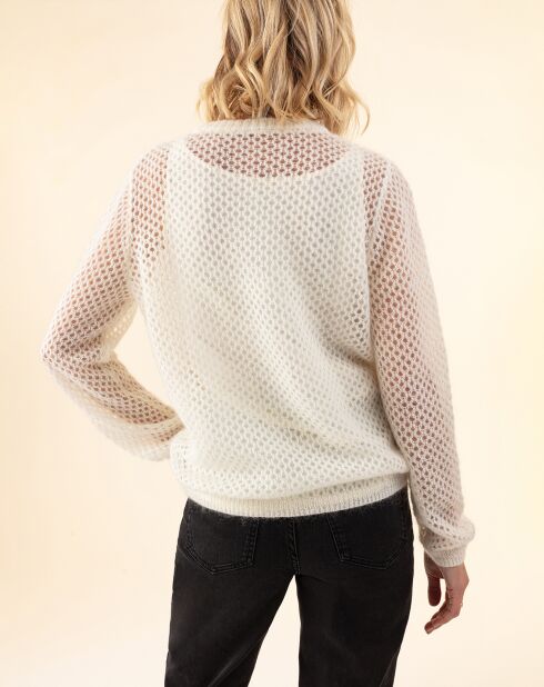 Pull en Mohair & Laine mélangés Meryl écru