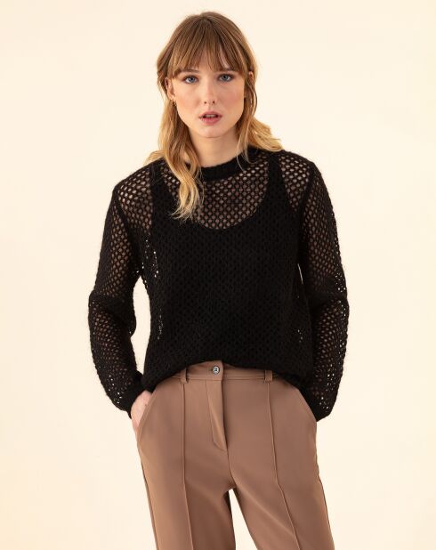 Pull en Mohair & Laine mélangés Meryl noir