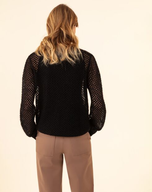 Pull en Mohair & Laine mélangés Meryl noir