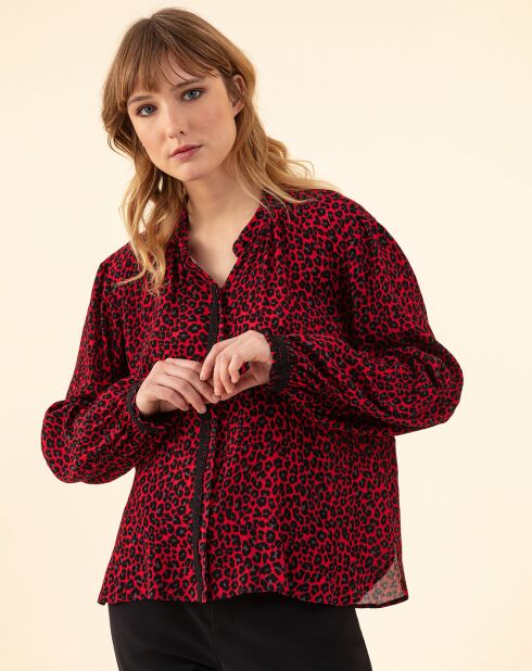 Chemise Gael leo rouge