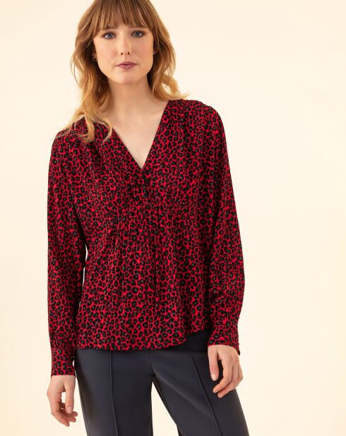 Blouse Ilan leo rouge