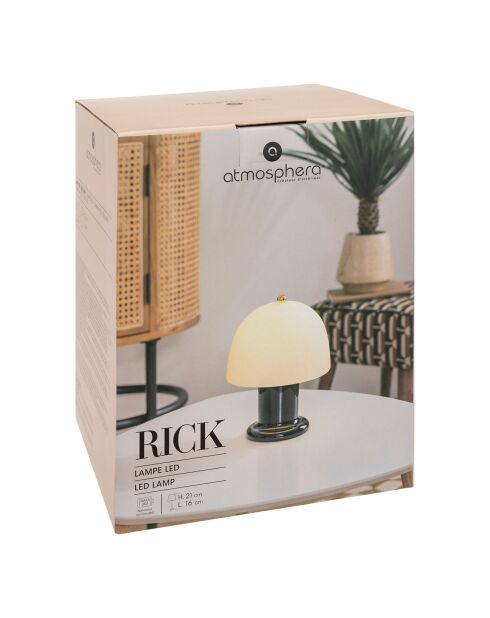 Lampe LED Rick noire - 16x16x21 cm