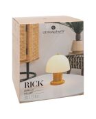 Lampe LED Rick jaune - 16x16x21 cm