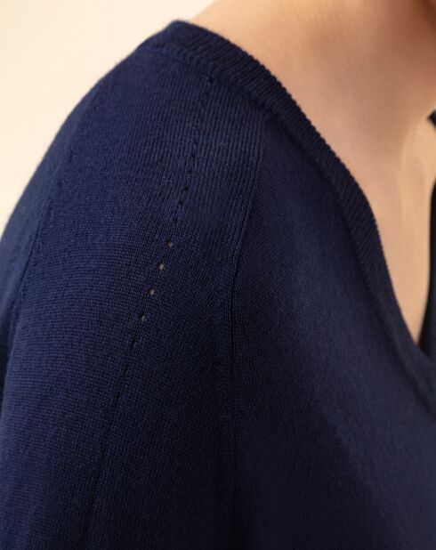 Pull en Laine mélangée Yanis marine