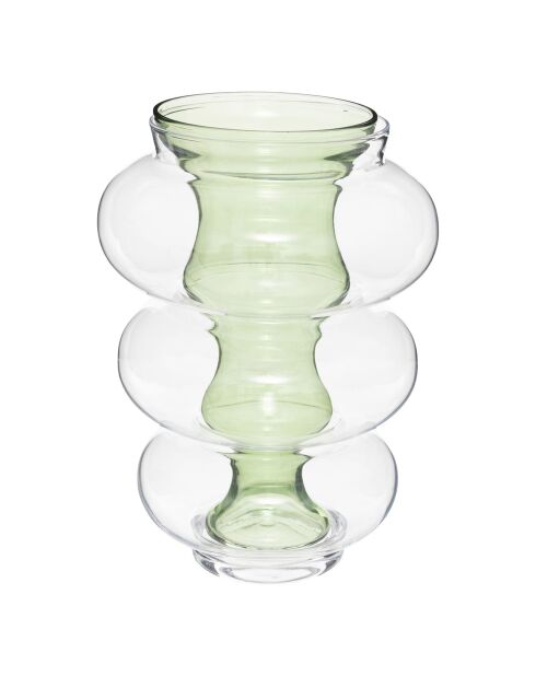 Vase double Matali vert - 25.5x35 cm
