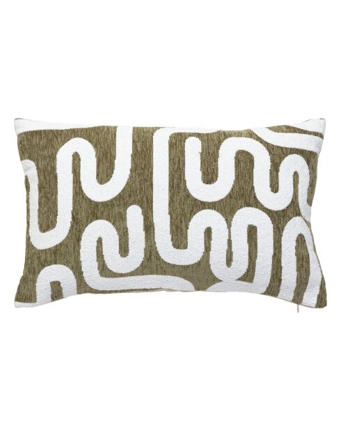 Housse de coussin Jeni vert kaki - 30x50 cm