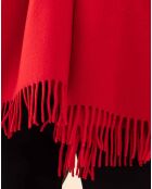 Echarpe 100% Laine Sandra rouge - 160x54x10 cm