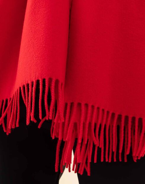 Echarpe 100% Laine Sandra rouge - 160x54x10 cm