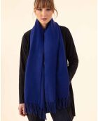 Echarpe 100% Laine Sandra indigo - 160x54x10 cm