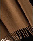 Echarpe 100% Laine Sandra camel - 160x54x10 cm