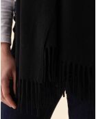 Echarpe 100% Laine Sandra noire - 160x54x10 cm