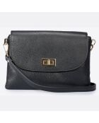 Borsa a tracolla in pelle nera - 25x2x19 cm