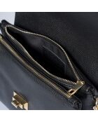 Borsa a tracolla in pelle nera - 25x2x19 cm