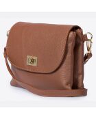 Borsa a tracolla in pelle marrone - 25x2x19 cm