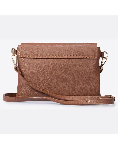 Borsa a tracolla in pelle marrone - 25x2x19 cm