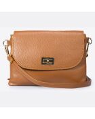 Borsa a tracolla in pelle cognac - 25x2x19 cm