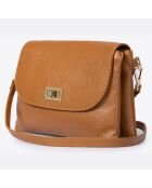Borsa a tracolla in pelle cognac - 25x2x19 cm