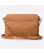 Borsa a tracolla in pelle cognac - 25x2x19 cm