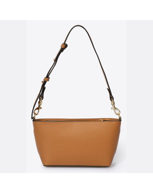 Borsa a tracolla in pelle cognac - 26x6x14 cm