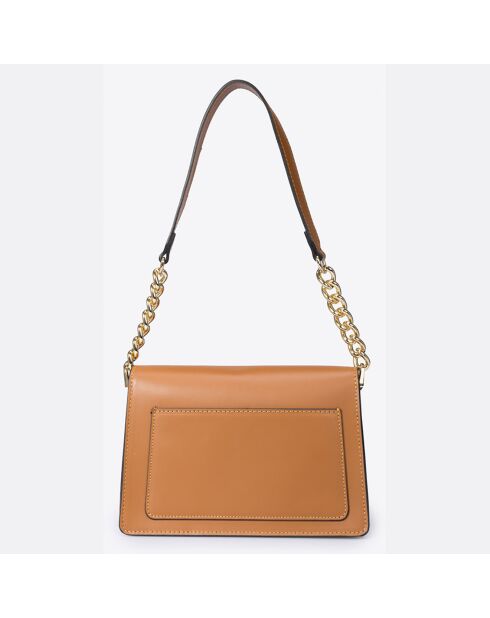 Borsa a tracolla in pelle cognac - 22,5x10x17 cm