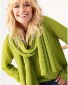 Echarpe en Kidmohair & Laine Lisam anis - 50x90 cm