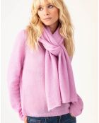 Echarpe en Kidmohair & Laine Lisam lilas - 50x90 cm