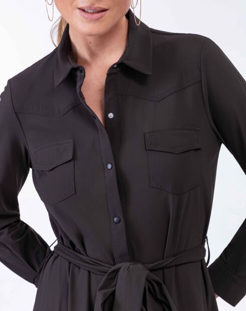 Robe avec Ceinture Oscar noire