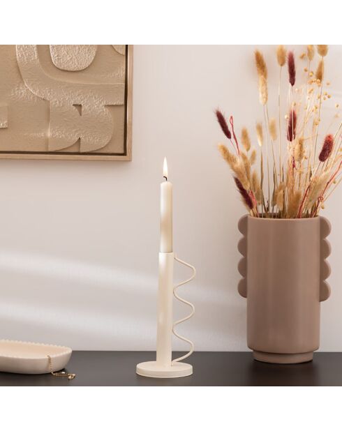 Bougeoir Bly  coloris aléatoires - 9.5x9.5x20 cm