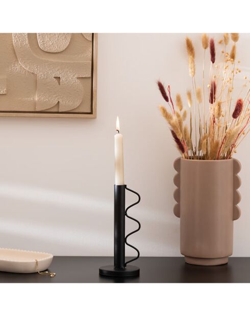 Bougeoir Bly  coloris aléatoires - 9.5x9.5x20 cm