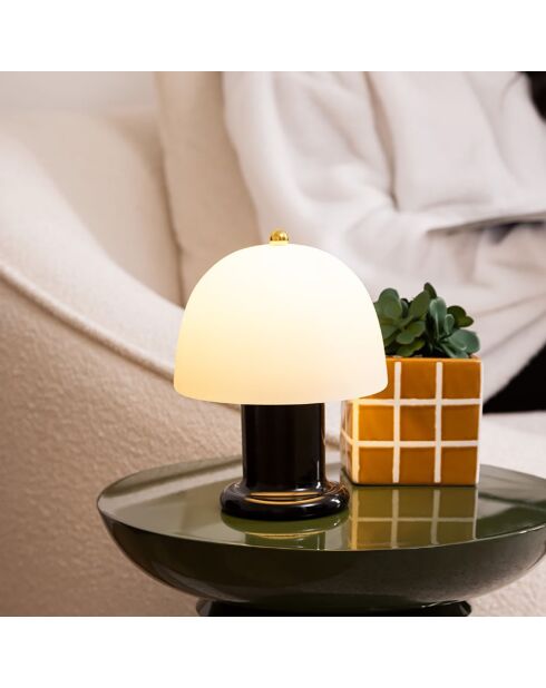 Lampe LED Rick noire - 16x16x21 cm