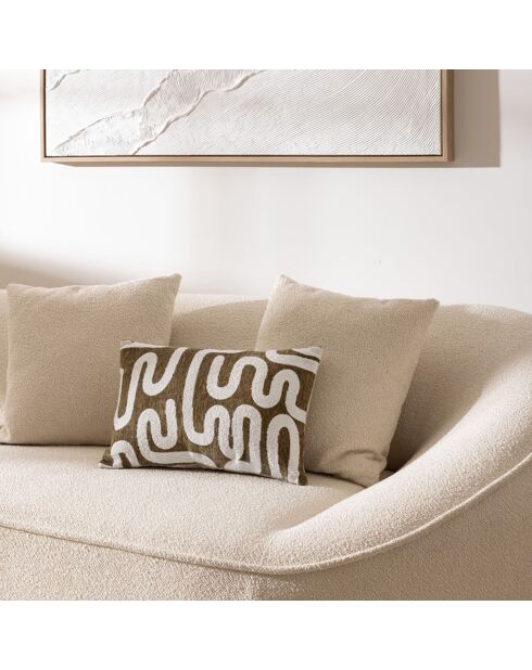 Housse de coussin Jeni vert kaki - 30x50 cm