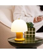 Lampe LED Rick jaune - 16x16x21 cm