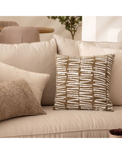 Housse de coussin Jeni  vert kaki - 40x40 cm
